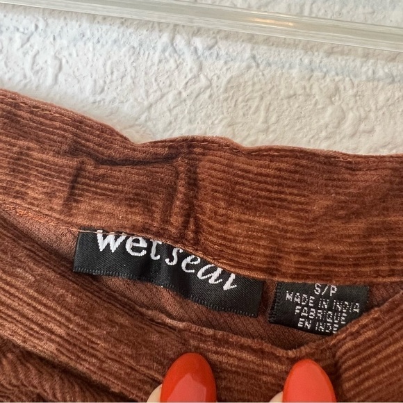 Y2K Wet Seal Corduroy Sequin Floral Midi Skirt Small - Picture 4 of 6